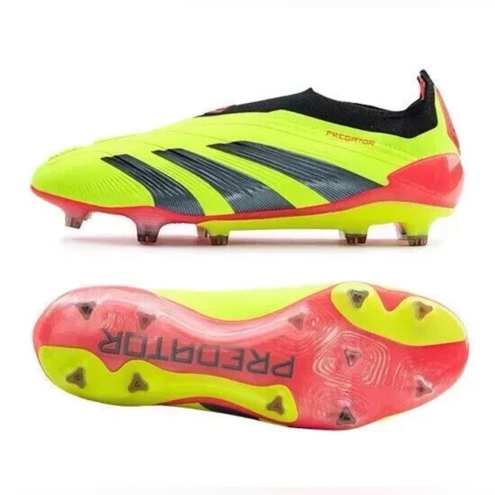 Adidas Predator Elite Laceless FG Solar Yellow Soccer Cleats IE2366